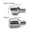 1 Piece 114mm Outlet Universal Modification Car Accessories Silver Curly Flange Muffler Exhaust  Stainless Steel Tip End Pipe
