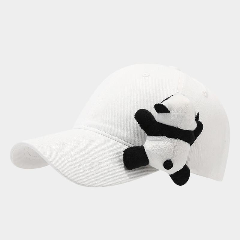 Cartoon Panda Baseball Cap With Sun Protection And Breathable Cotton For Casual Wear