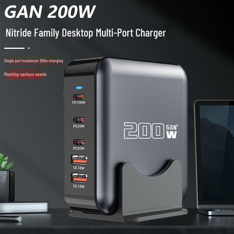 

320W GaN Multi-Port Fast Charger for Apple & Huawei - Supports 5V, 9V, 12V, 15V, 20V UK Plug