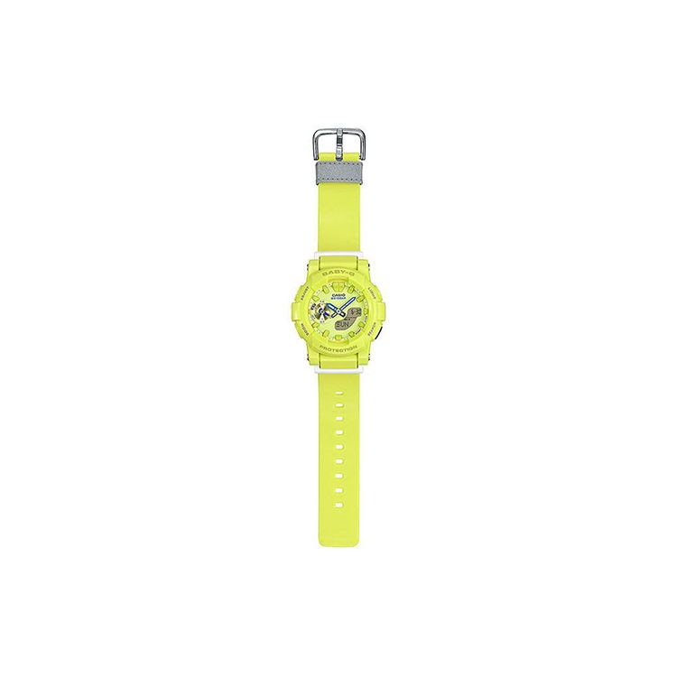 Casio Baby-G Series Runner Stopwatch Functional Quartz Movement Resin Strap Women watches Yellow BGA-185-9A