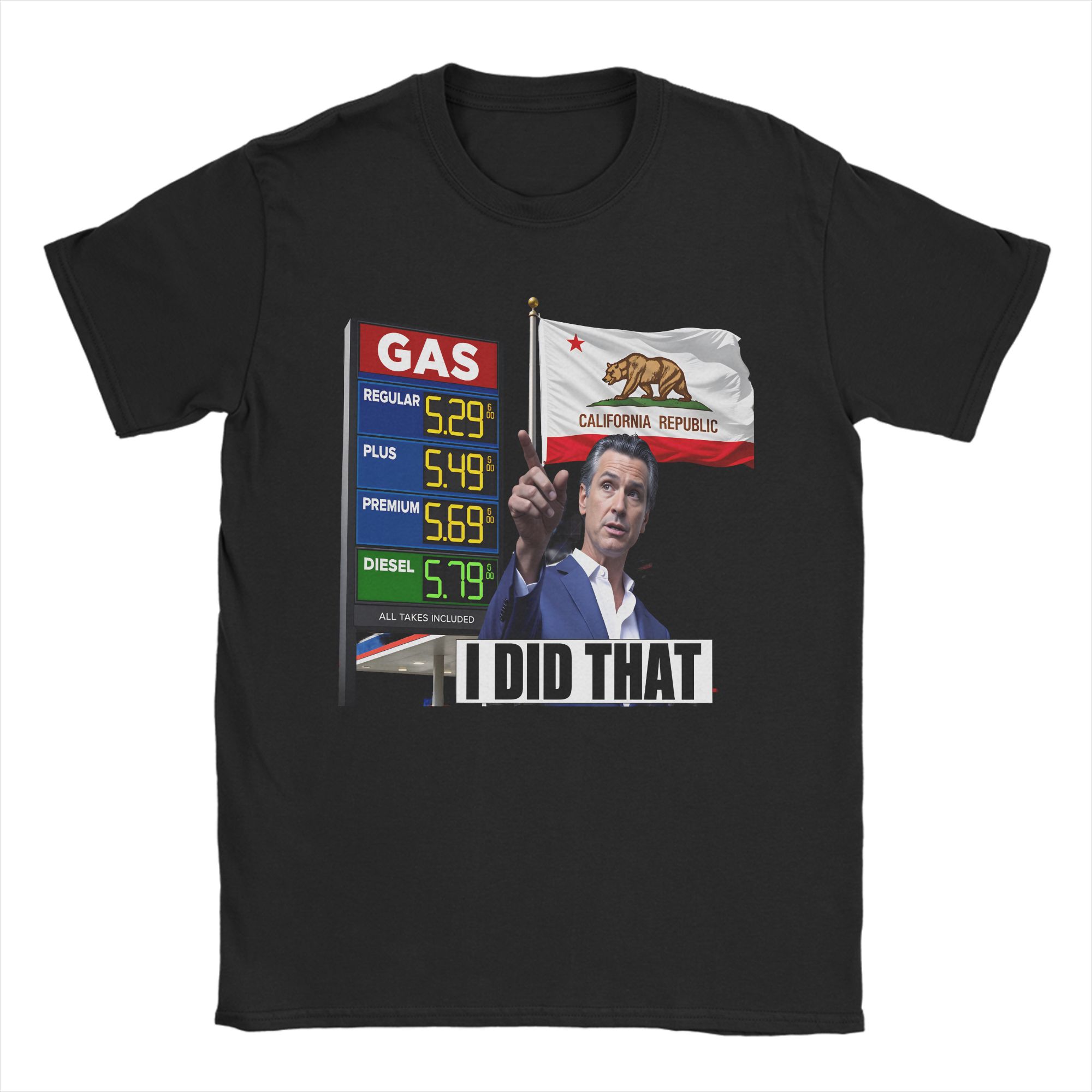 

Gavin Newsome I DID THAT Cotton T Shirt For Men Summer Vintage T Shirts O Neck Harajuku Tees Oversize Hot Sale Tops S