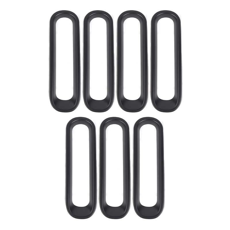 ABS Car Front Grille Decoration Ring Cover Stickers For Jeep Wrangler JK 2007-2017 Car Exterior Accessories