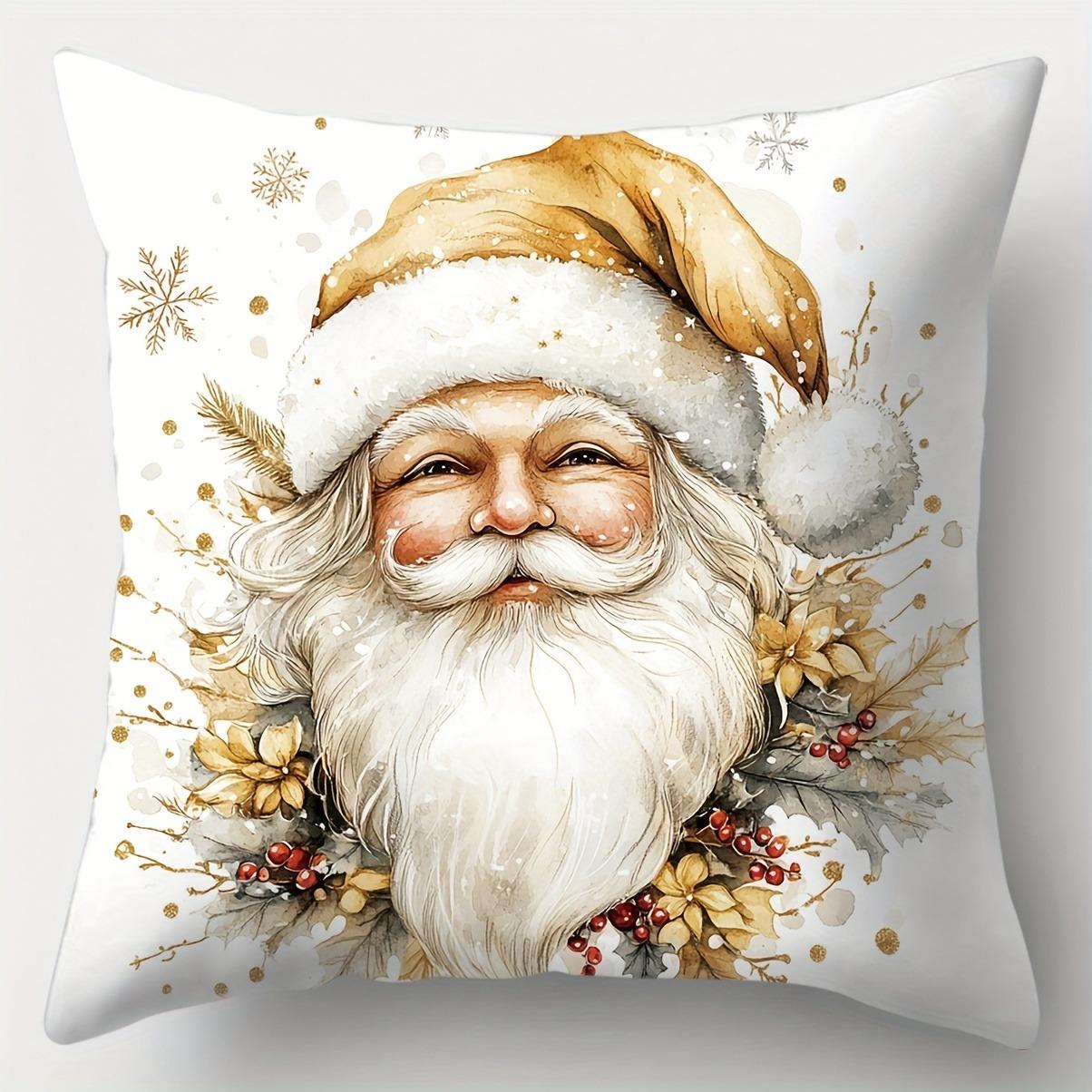 

Рождественские украшения наволочка Санта-Клаус Снеговик гирлянда Рождественская елка наволочка диванная подушка комплект украшения дома 45x45cm