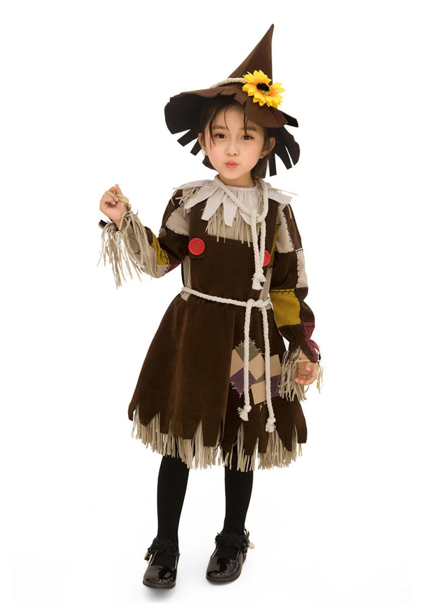 Halloween Scarecrow Costume for Adult & Child - Wizard of Oz Masquerade & Play M