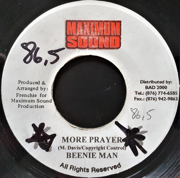 7inch Record BEENIE MAN - More Prayer NONE Maximum Sound 2001 Jamaica Reggae, Ska & Dub Used