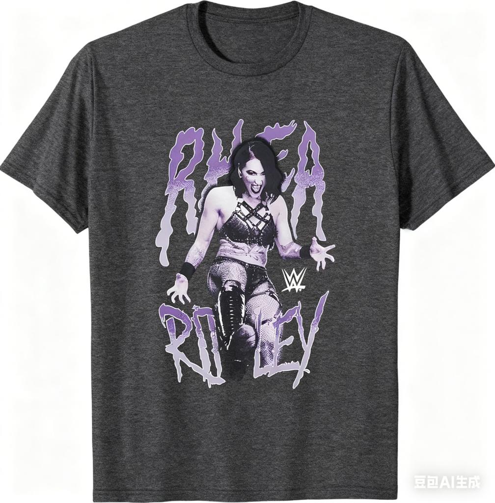 2026 Rhea Ripley Kicking Portrait Girls T-Shirt, Men Women T-Shirt High-end Luxury Is for Both Men and Women Top Y2k
