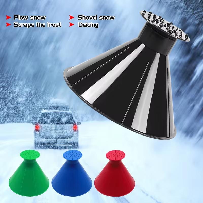 Auto Ice Scrape Funnel Car Window Glass Cleaning Tool Windshield Snow Remove Shovel Cleaning Brush Home Windows Glass Clean Tool