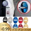 Для VOLKSWAGEN VW 4 шт. Легкосплавні Накладки на Замки Дверей Автомобіля Емблема Захисні Наклейки для Volkswagen Passat Touareg Tiguan Golf Bora Jetta