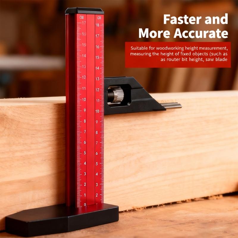 Lightweight Aluminum Height Gauge Solid Design 284g Weight Easy Portability for Workshop and Home Use