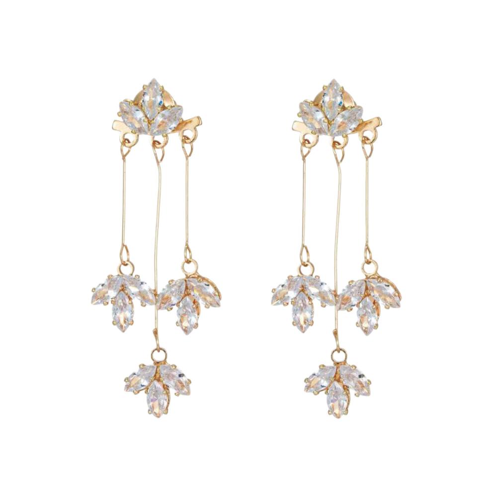 Maple Leaf Tassel Earrings Charming Fashion Jewelry Retro Maple Leaf Earrings Sparkling Women Earrings For Everyday Casual Wear