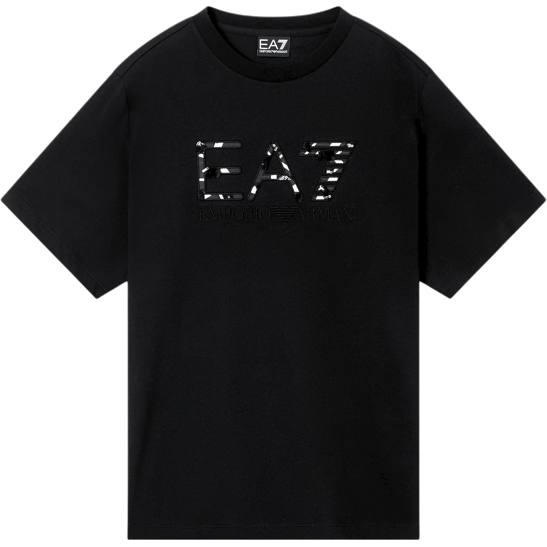 Emporio Armani EA7 Letter Round Neck Short Sleeve Regular T-Shirt Women tops 7W001096-AF21636-UC001 XS