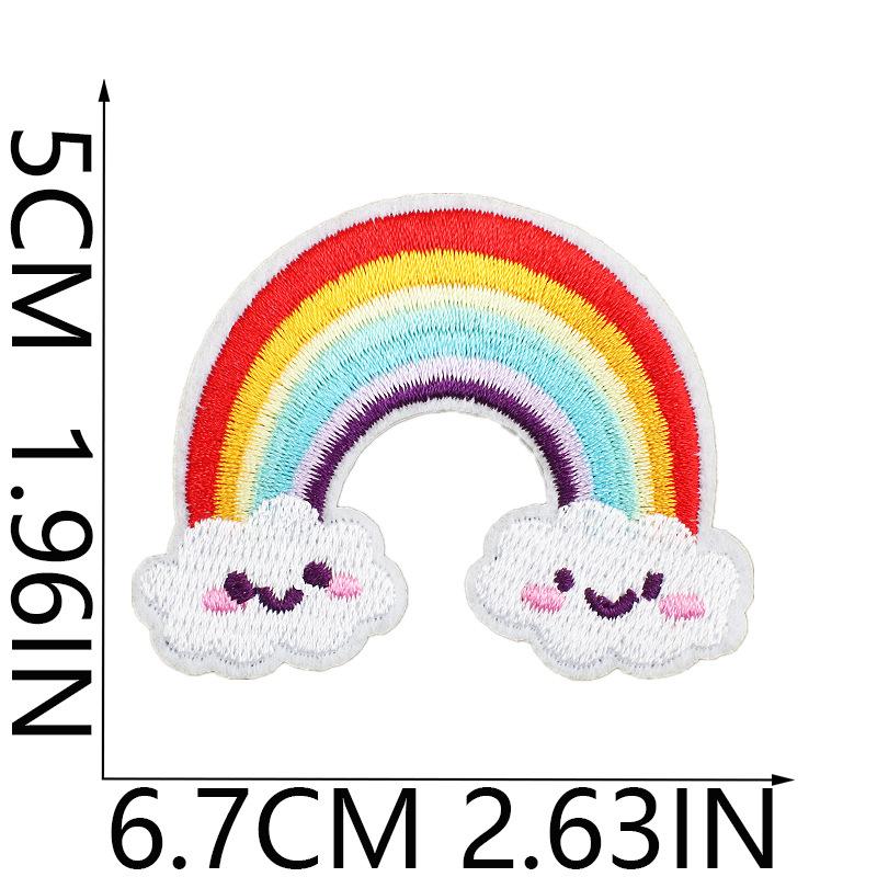 Unicorn Corolla Embroidery Cloth Sticker Fantasy Flying Horse Patch Sticker Bag Decoration Chapter Boy Rainbow Diamond Embroidery Label