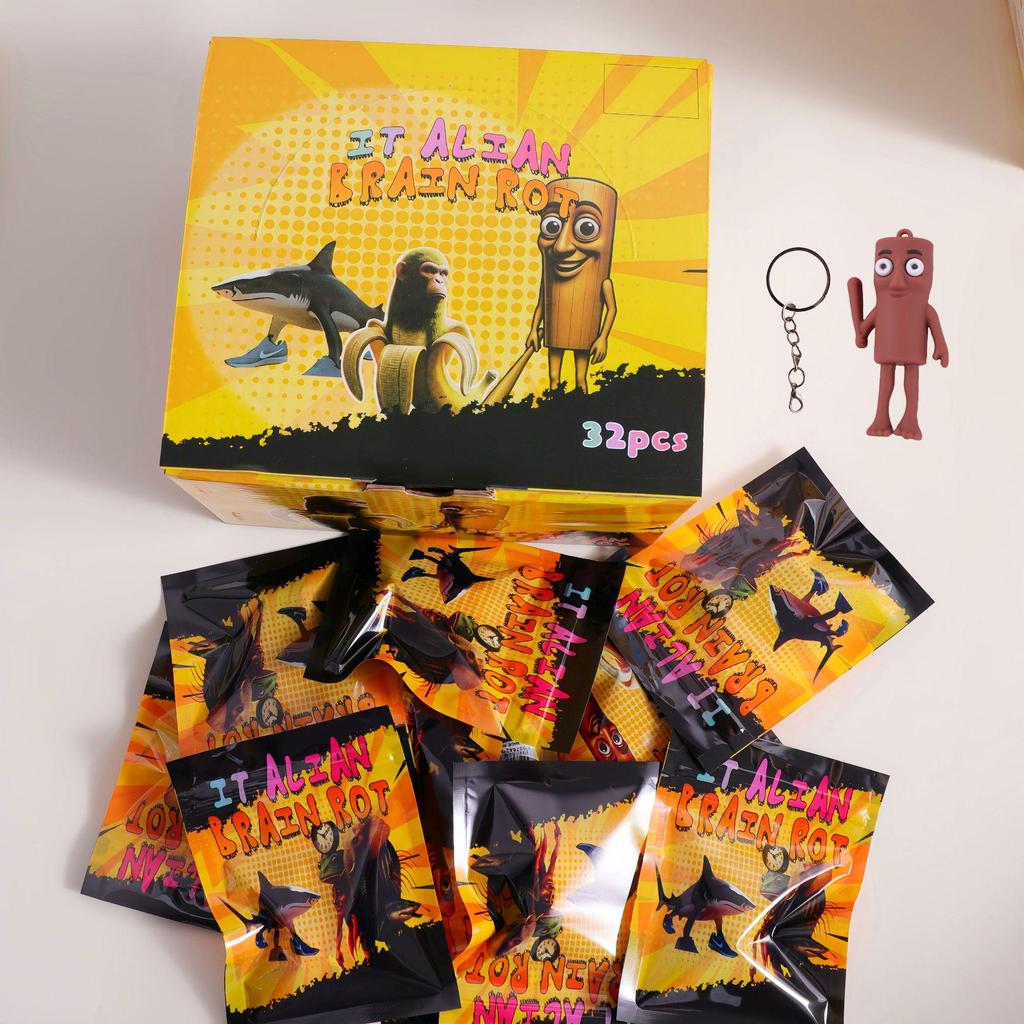 Sahur Stickman Cross-border Hot-selling Shan Hai Jing Pendant Blind Box Keychain