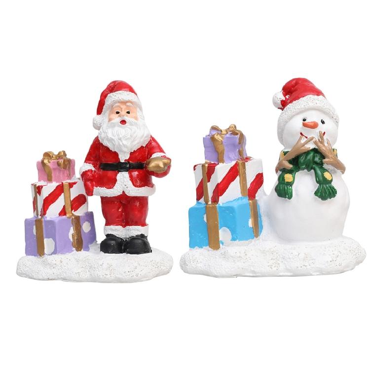 Delight Christmas Table Decoration, Resin Snowman Figurine, Add Cheer to Any Setting Office Desk Embellishment