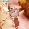 Top Brandneuer Modetrend Roségold Mesh Quarz Uhr Damen Leichter Luxus Elegant Personalisierte Armbanduhr