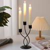 2/3 Heads Candle Holder Romantic Iron Candles Stand Minimalist Long Candle Candlestick  Party