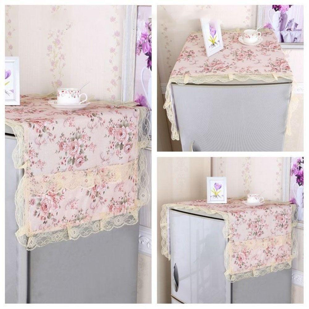 Dustproof Washing Machine Cover Floral Pattern Microwave Oven Cover Appliance Cover Home Decor
