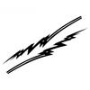 Waterproof PVC Lightning Pattern Car Body Sticker BMW Side Door Fender Vinyl Decal Auto Exterior Decor Accessories