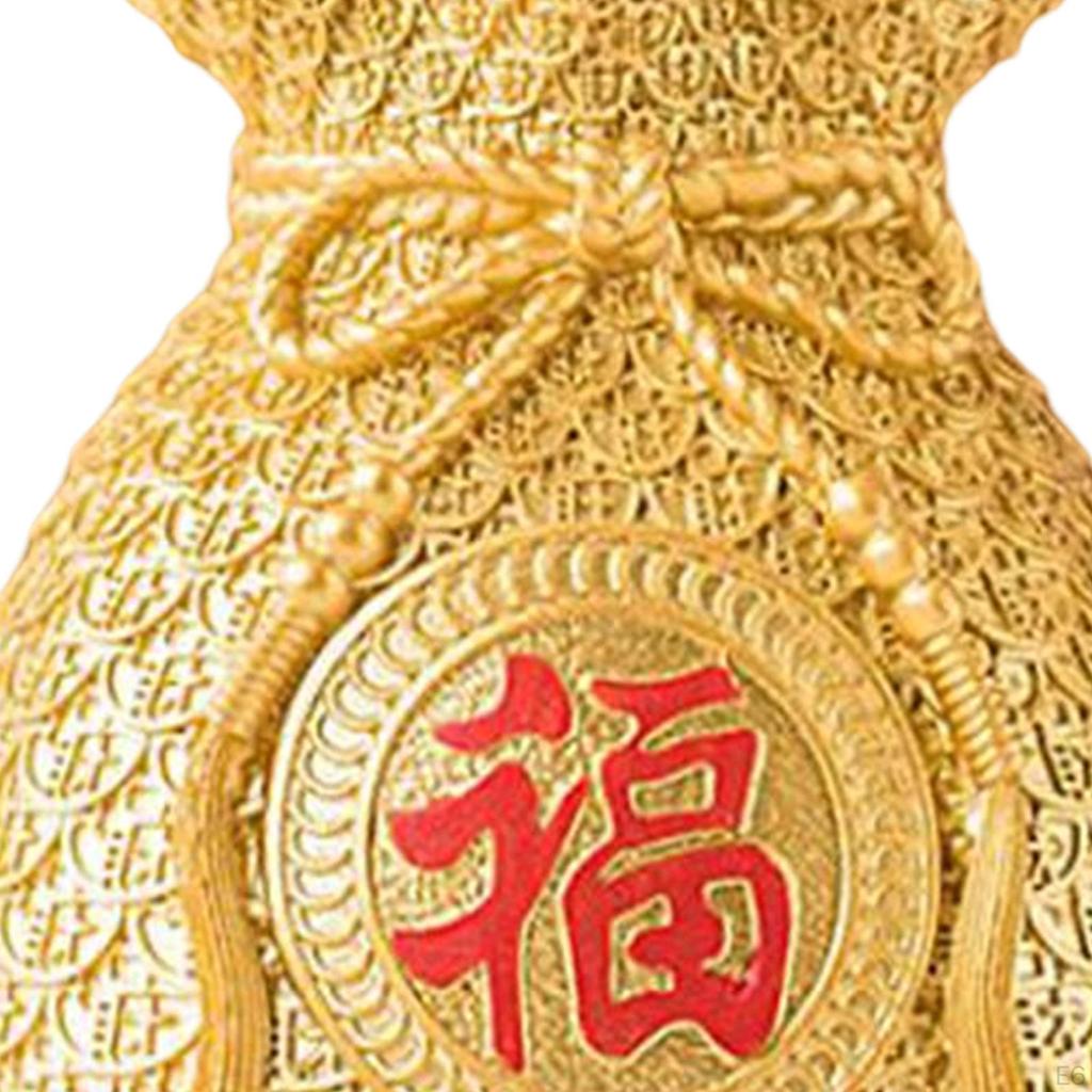 Bag Shaped Flower Vase Decorative Sculpture for Living Room Centerpiece