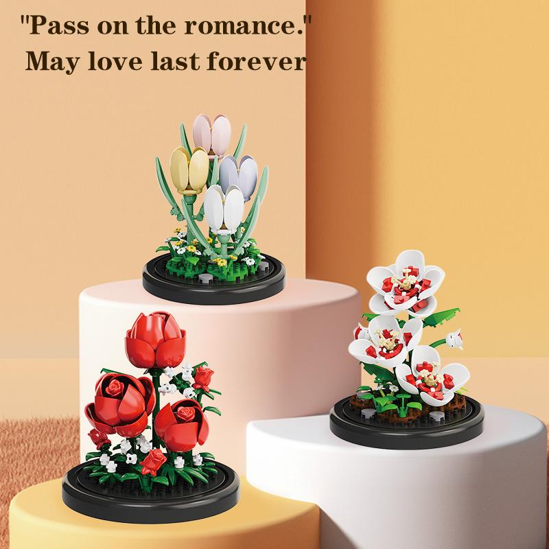 Sunflower Microparticle Building Blocks Simulation Eternal Flower Puzzle Assembly Toy Desktop Ornament