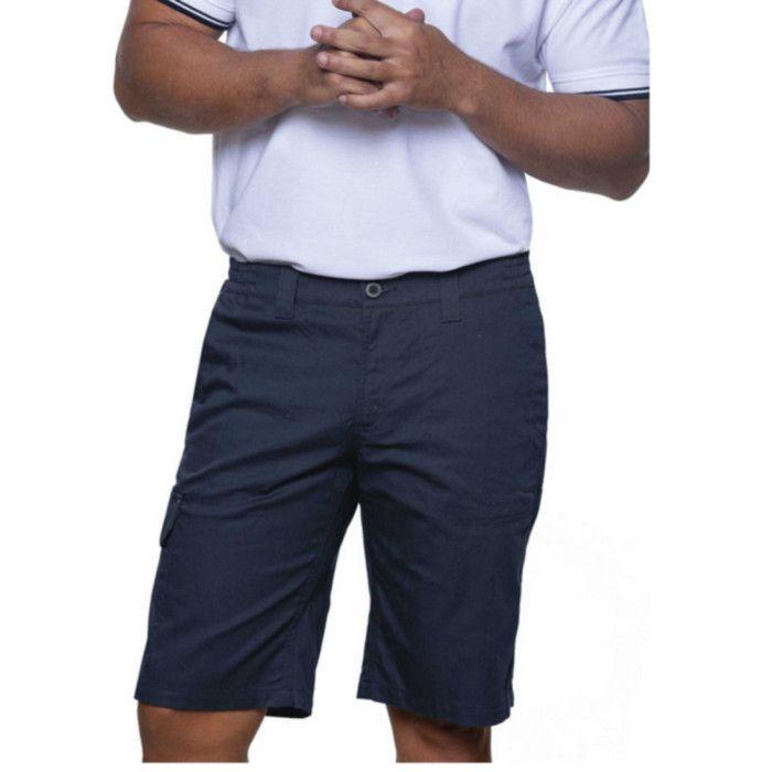 Bermuda Homme Bleu Marine ceinture élastiquée – Confort et Élégance - - Bleu