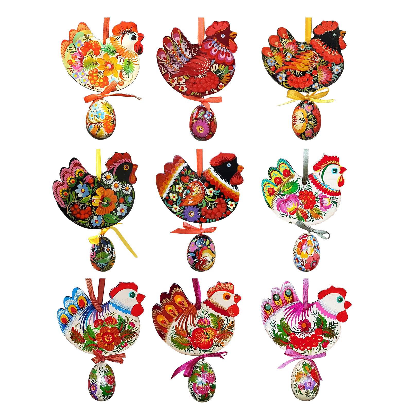 

Куриные висячие украшения Классический пасхальный орнамент ремесла