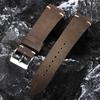 Vintage Oil Wax Calfskin Watch Band 18mm 20mm 21mm 22mm Handmade Stitching Cowhide Straps for Omega Retro Brown Black Wristband