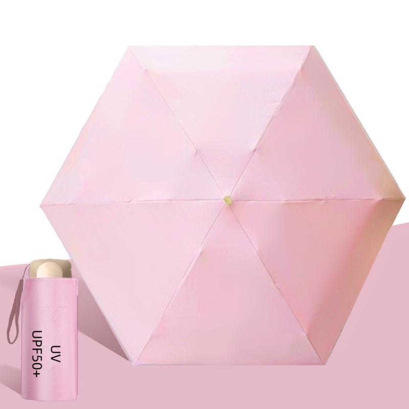 Parasol UPF50+ Mini Kieszonkowy Parasol Przeciwsłoneczny Przenośny Winyl Składany Deszczowy Podróżny Parasol Ochrona UV Parasol Kapsułkowy
