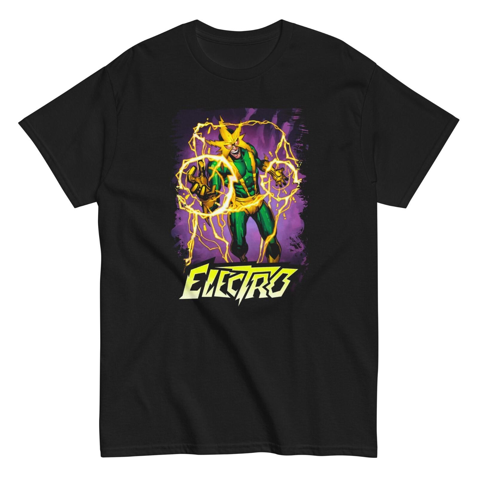 Electro Animated T Shirt Mens Licensed Marvel Comic Book Tee X-Men Black M