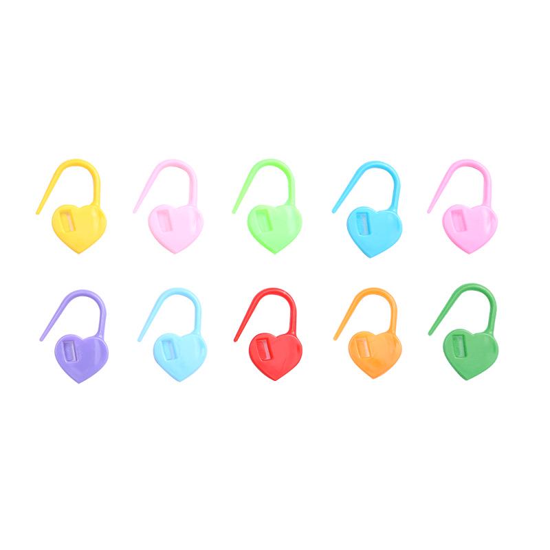 Heart-Shaped Plastic Anti-Slip Stitch Marker Set - 1000 Pieces for Knitting & Sweater Counting