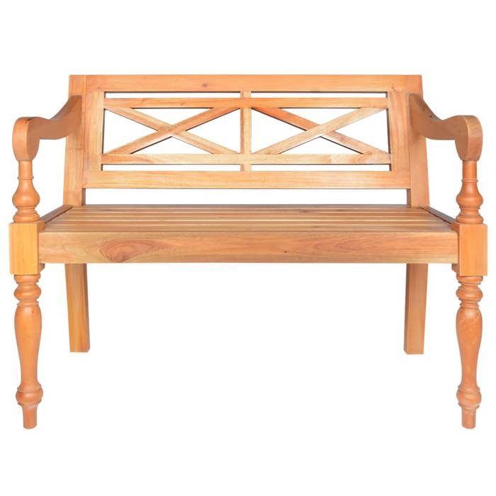 Banc - Batavia - Acajou massif - Marron clair - 2 places