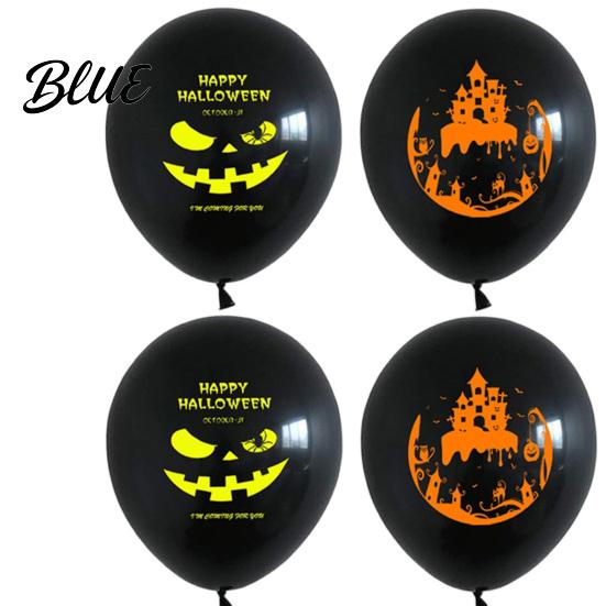 Halloween Venue Supplies 12PCS Fluorescent Balloons Durable Latex Party Decorations Glow in The Black Light Reactive Balloons Dark Festive