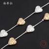 Irregular dumb love string necklace, dumb gold and silver plated two-color splicing women's high-end neck chain