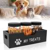 Reusable Pet Food Container Wooden Food Storage Container  Countertop Organization
