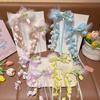Sequin Tulle Bow Hair Clips Sweet Lolita Dress Hair Accessories Bell Orchid Ribbon Barrettes  Prom