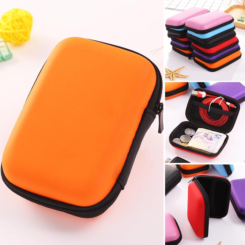 Round Square Coin Data Cable Storage Bag Organizer Pouch for Electronics Accessories