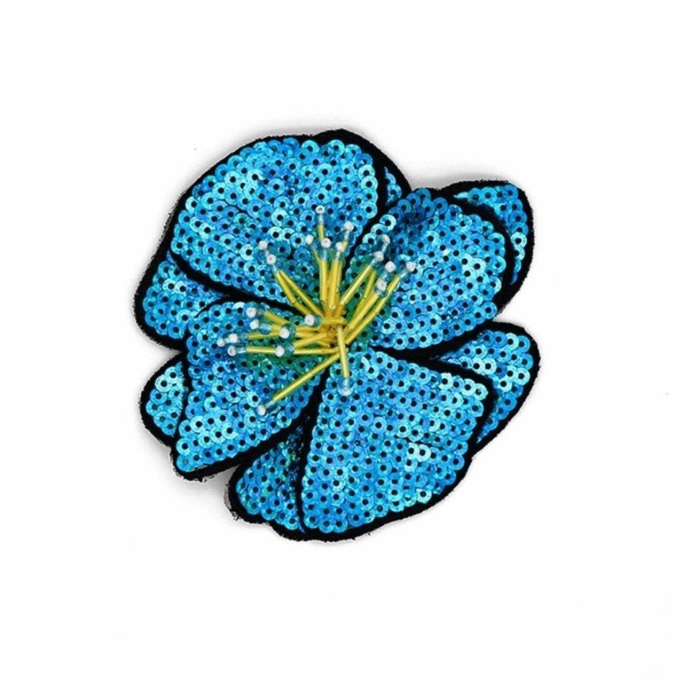 Colorful Sequins Sew On Patch Large Size Repair Hole Applique Flower Applique Auxiliary Material