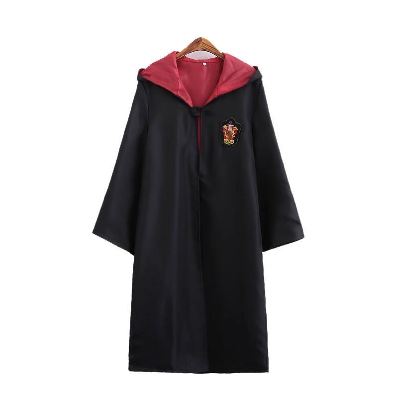 Harry Potter Wizard Robe Cosplay Costume Set - Halloween Cape Cloak for Kids & Adults, Hogwarts House Uniform, Unisex