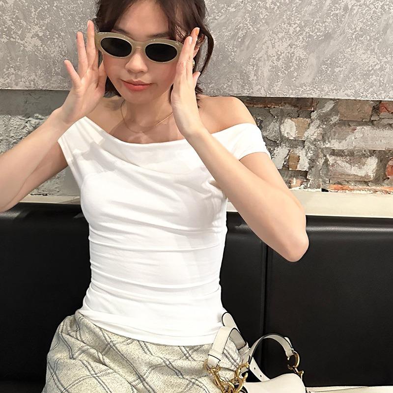 Summer Swing Neck Sleeveless Sexy Backless Vest T-shirt New Fashion Elegant Slim Fit Solid Color Top Female Casual Simple Blouse Women's Clothing