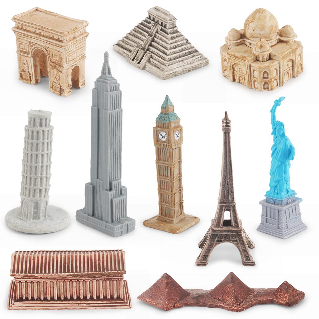 Simulation Building Models Around The World Children'S Educational Cognition Features Landmarks Architectural Ornaments Toys
