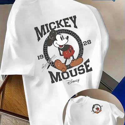 2026 Summer Mickey Graphic Tshirt Unisex Unisex Fashion Cotton Quality Casual Loose Short Sleeve Classic Unisex