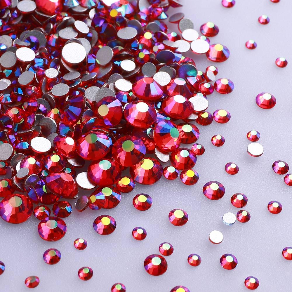 High Quality Rhinestone Non Hotfix Bulk Transparent Crystal AB Glass Rhinestones Mixed Sizes