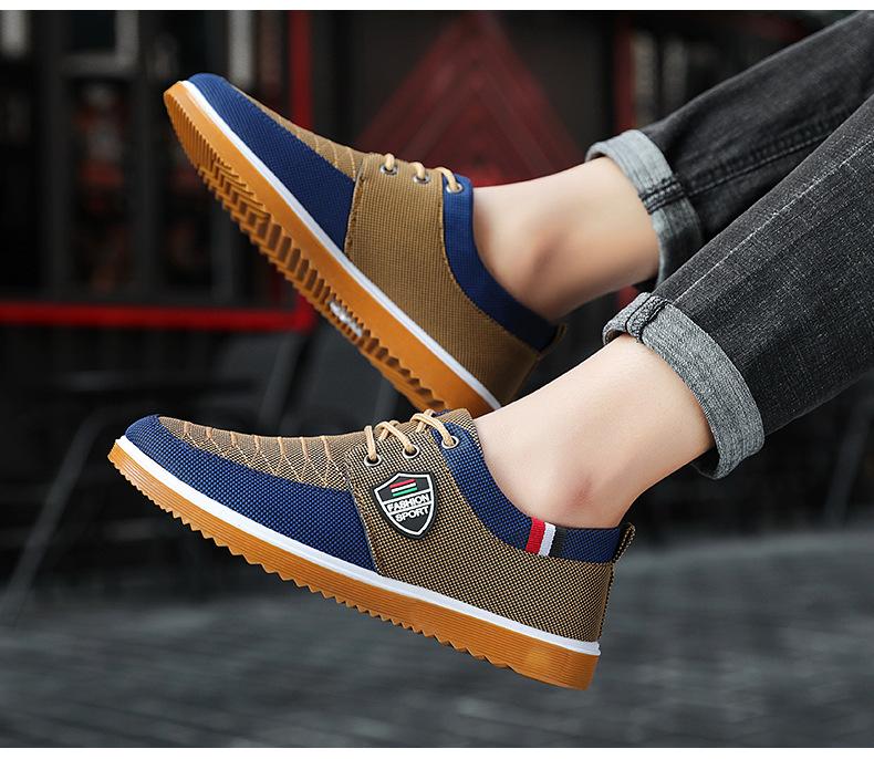

2025 Spring and Autumn New Men s Old Beijing Canvas Shoes Breathable Versatile Casual Board Shoes Lace-up Wear-resistant Dad Shoes Large Size 44 хакі