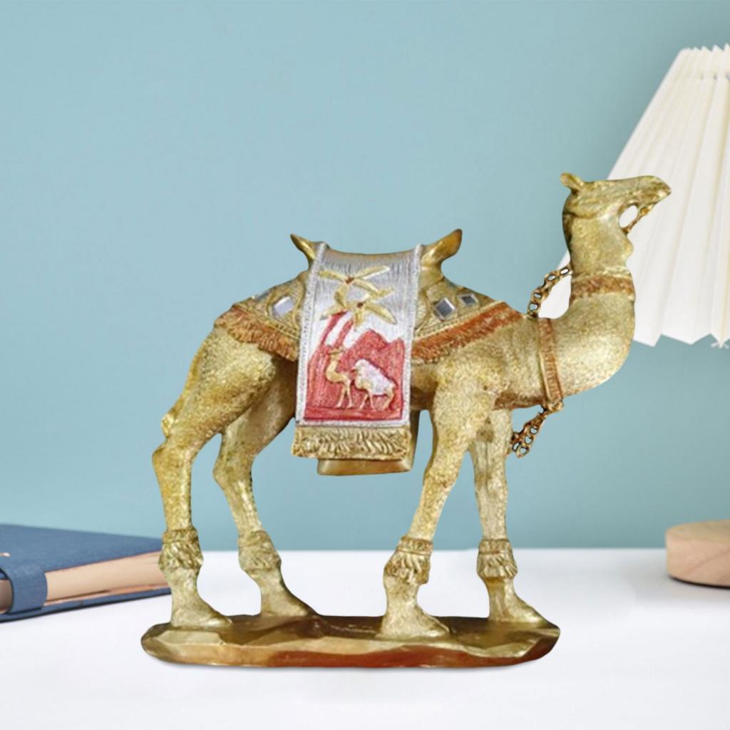 Camel Figurine, Desk Ornament, Modern Camel Sculpture, Animal Statue for