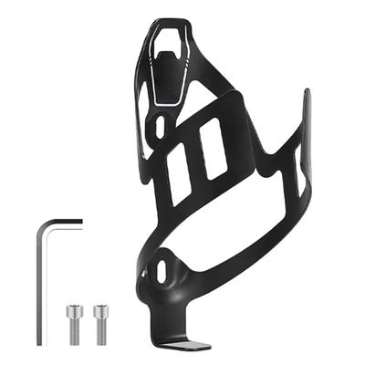 Fahrrad-Wasserflaschenhalter Aluminiumlegierung Leichtgewicht 26g Hoher Rückprall Für Mountainbike Rennrad Falträder Schwarz