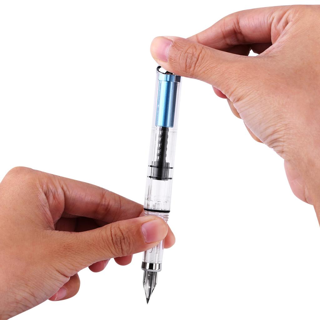 Pack of 4 0.5 mm F Fountain Pen Stationery Point Transparent for Daily Writing in the at Home