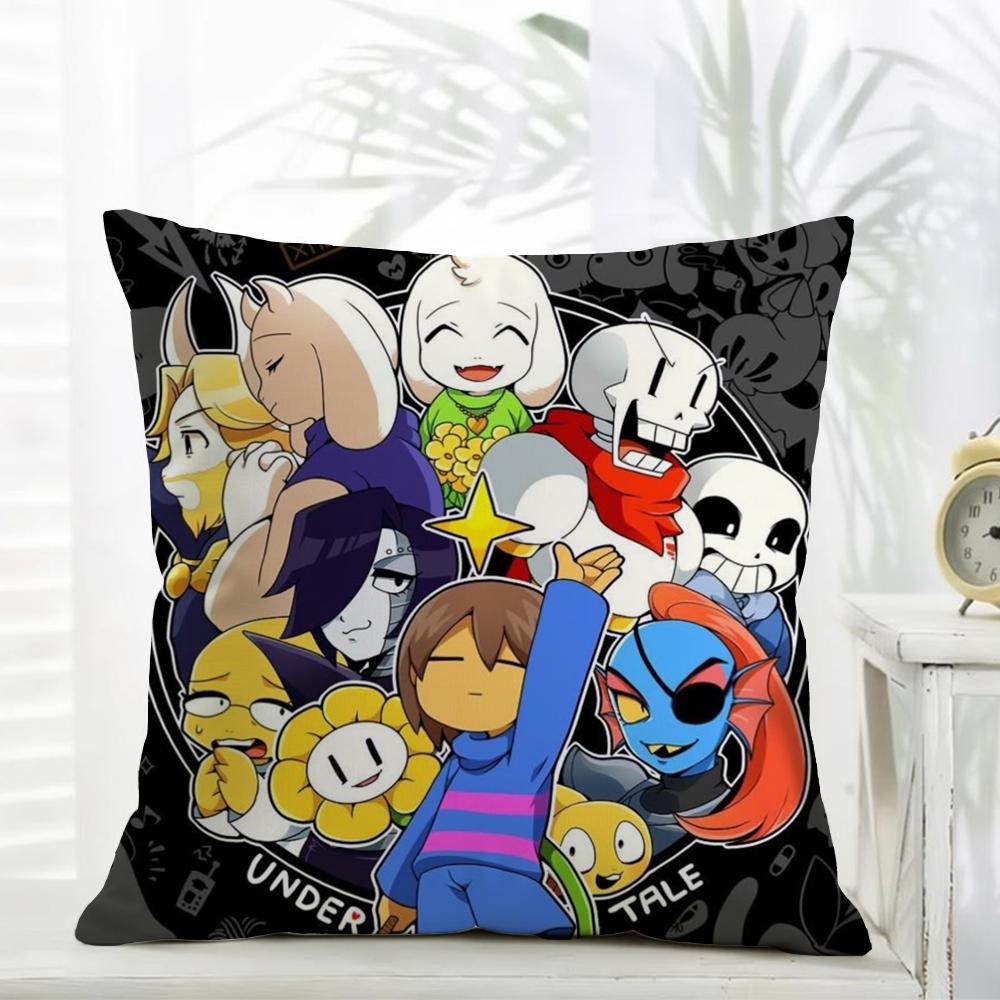Spiel UUndertale Kissenbezug Täglich Waschbar Leinen Kissenhülle Weich für Sofa Bett Wohnzimmer Dekoration