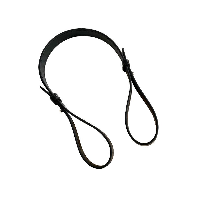 Nischendesign Gestrickte Ein-Schulter-Tasche Erweiterungs-Gürteltasche Accessoires Verstellbare Umhängetasche Gürtel Handtasche Schwarz Schultergurte