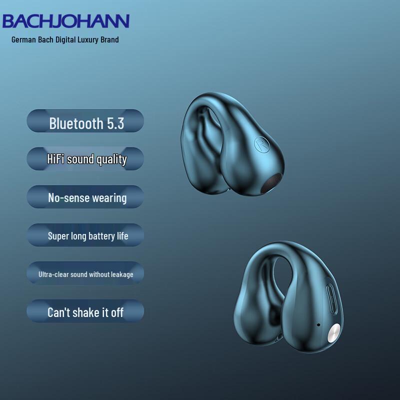 Bach Johann Q80 Non-In-Ear Bluetooth Clip-On Earbuds