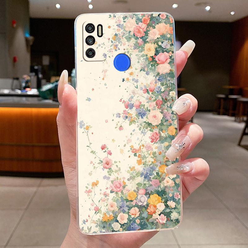 For Tecno Spark 5 Air 6 Air Spark5 Pro Funda Cover Flower Butterfly Bow Phone Casing Soft Silicone Transparent TPU Jelly Case
